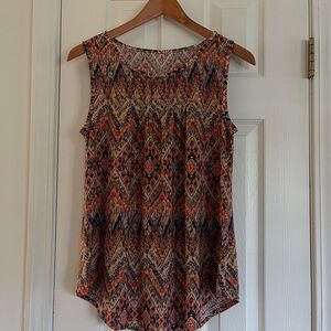 Sleeveless Patterned Women's Top in Multicolor